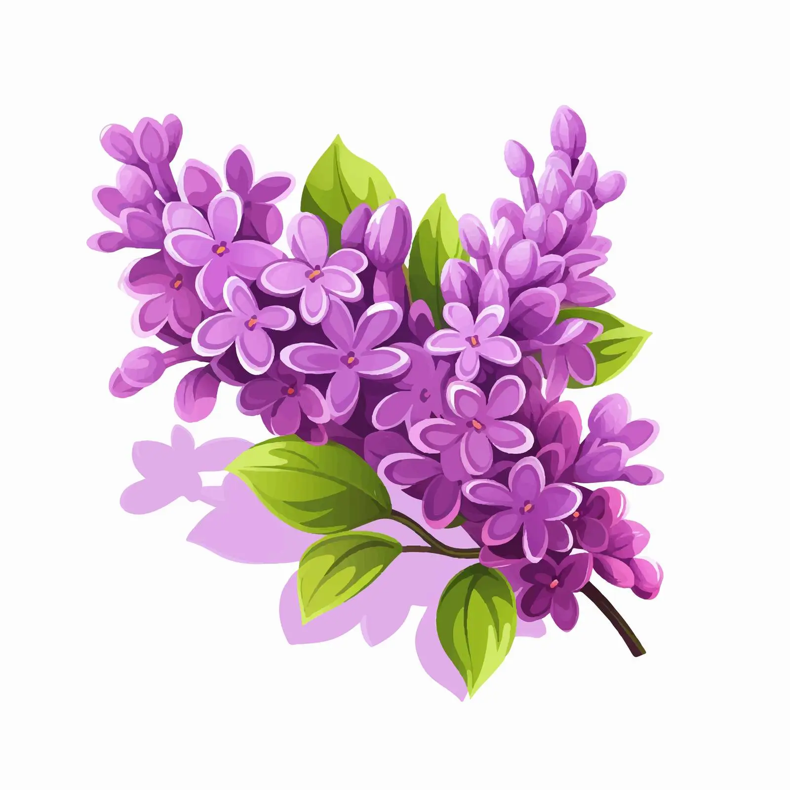 Lilac Spring Blossom Floral Vector Illustration – free lilac image from Dotvec