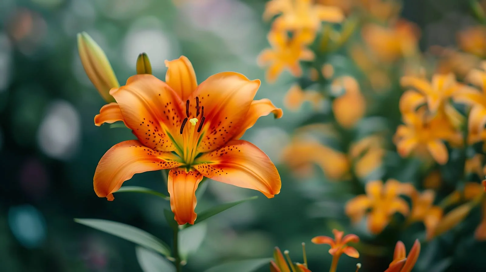 Vibrant Lily Blossom in Summertime Garden — free download from Dotvec