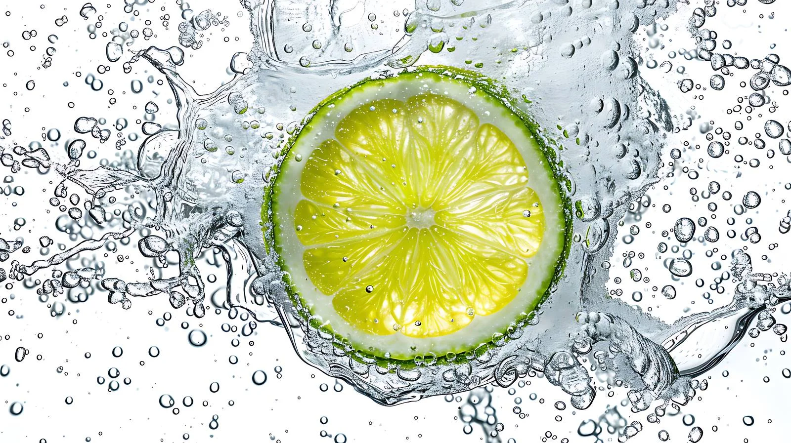 Lime Slice in Sparkling Water — free download from Dotvec
