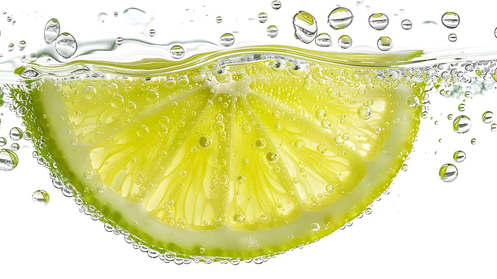 Refreshing Lime Slice in Sparkling Water — free download from Dotvec