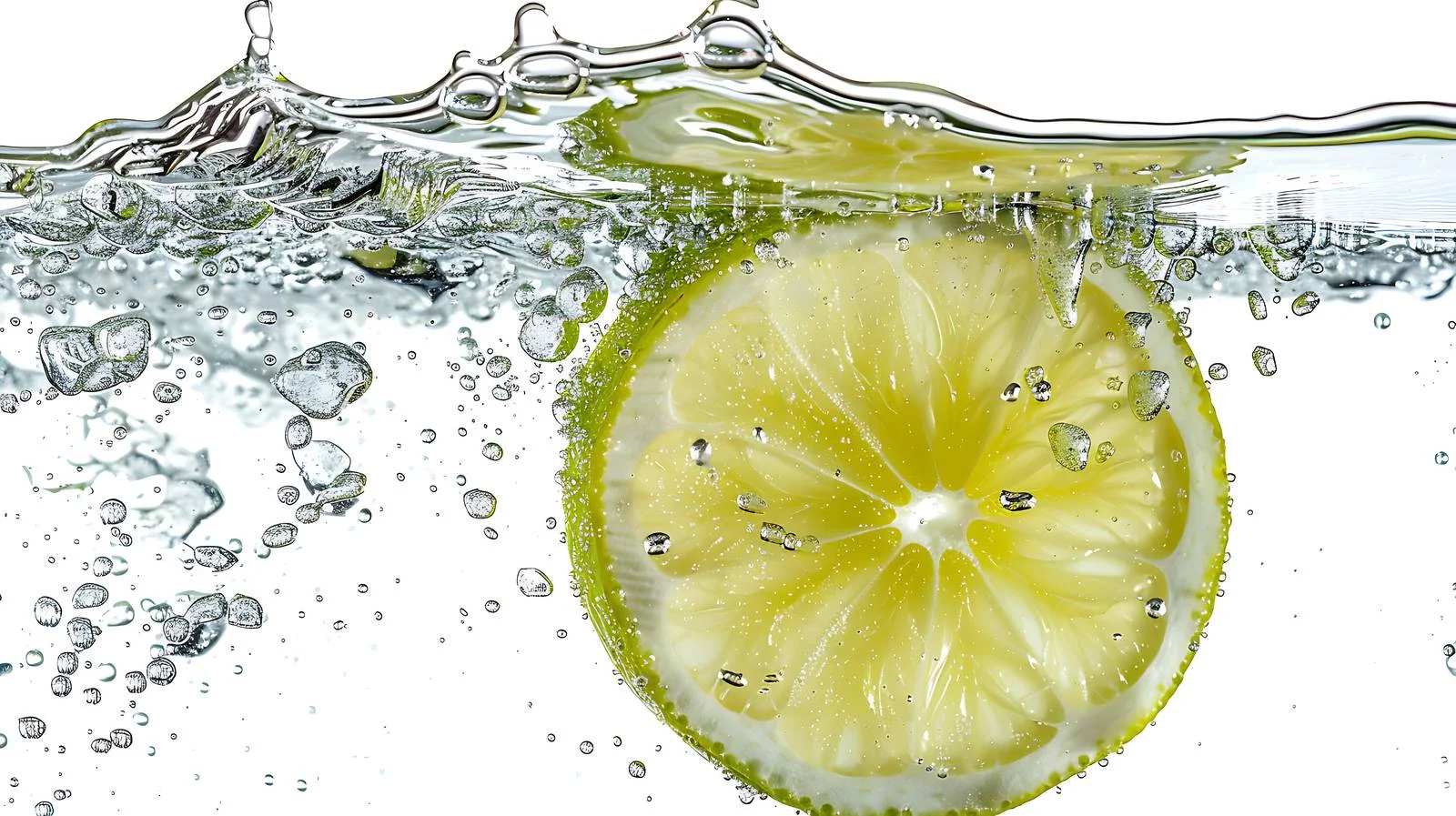 Lime Slice in Sparkling Water — free download from Dotvec