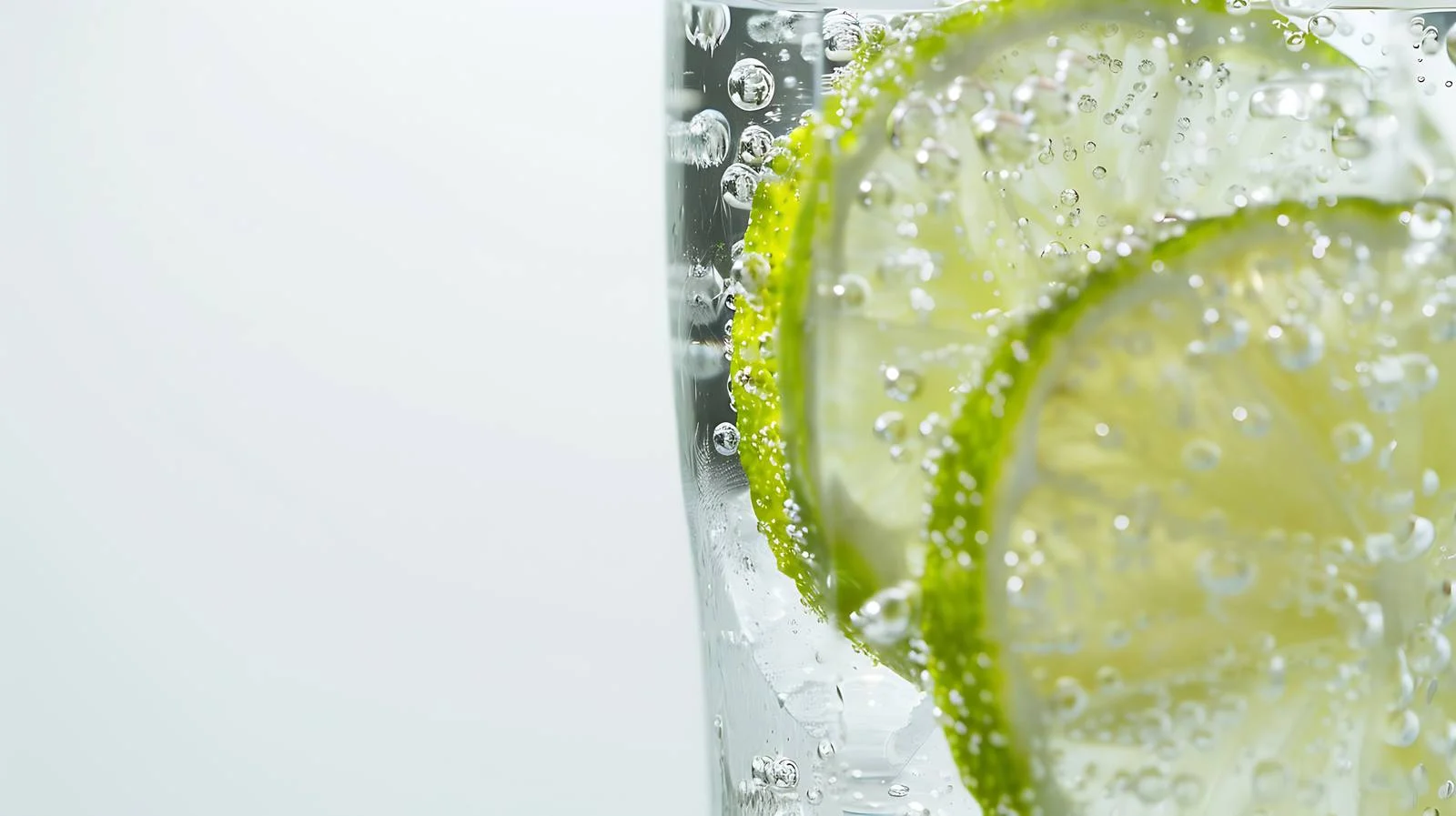 Refreshing Lime Slice with Sparkling Water — free download from Dotvec