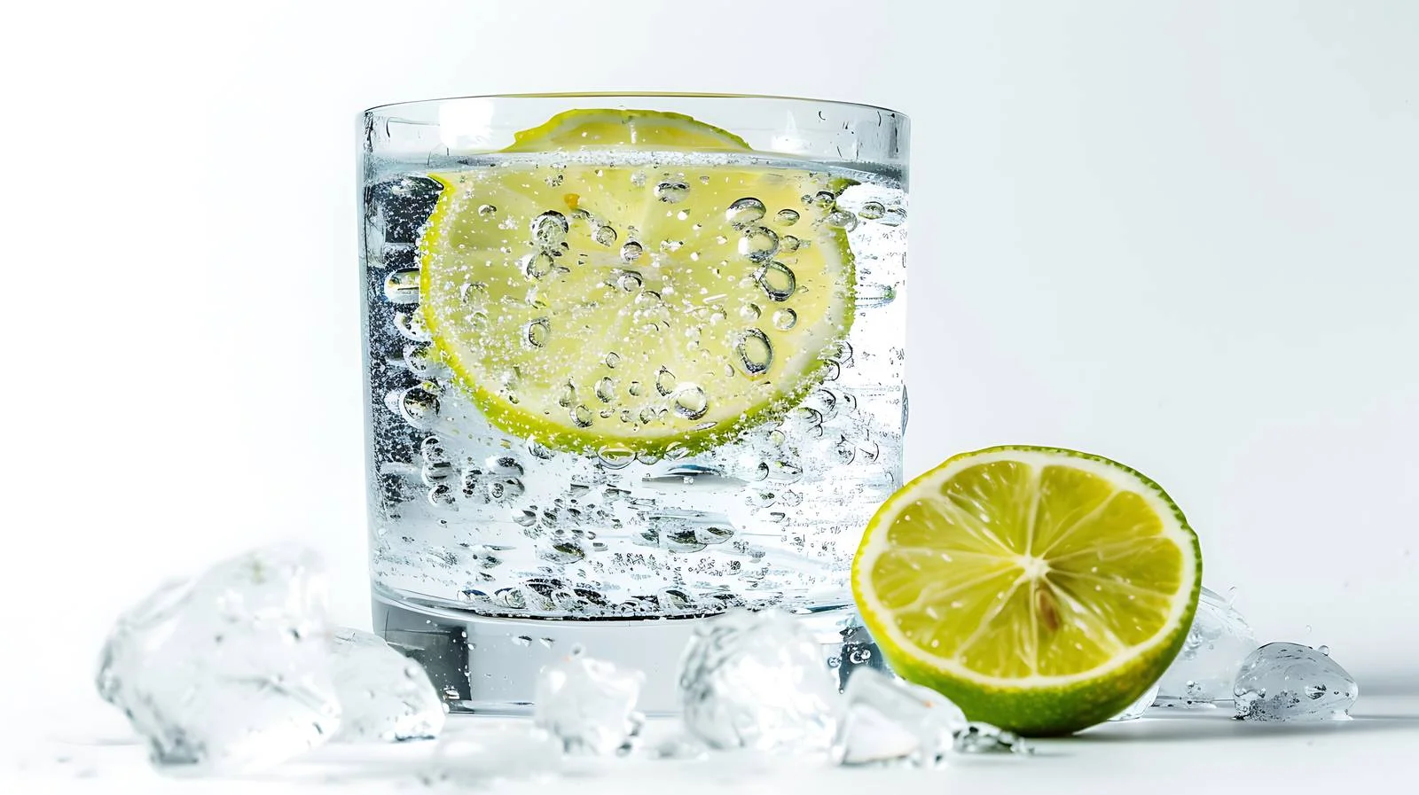 Refreshing Lime Sparkler in Glass — free download from Dotvec