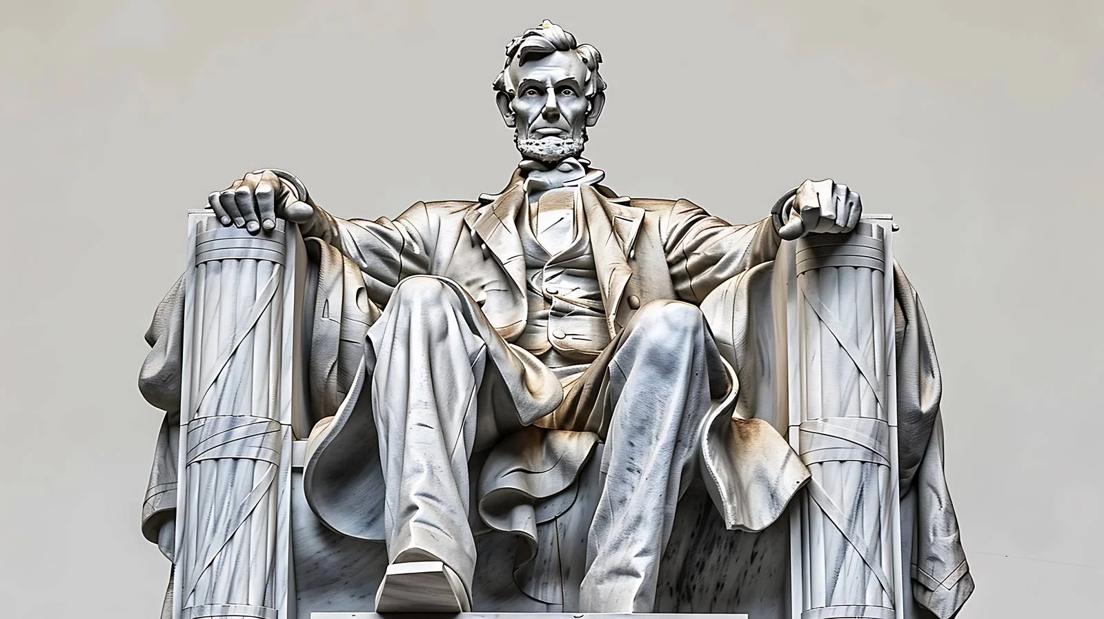 Serene Lincoln Memorial Morning on Cloudy Spring Day — free download from Dotvec