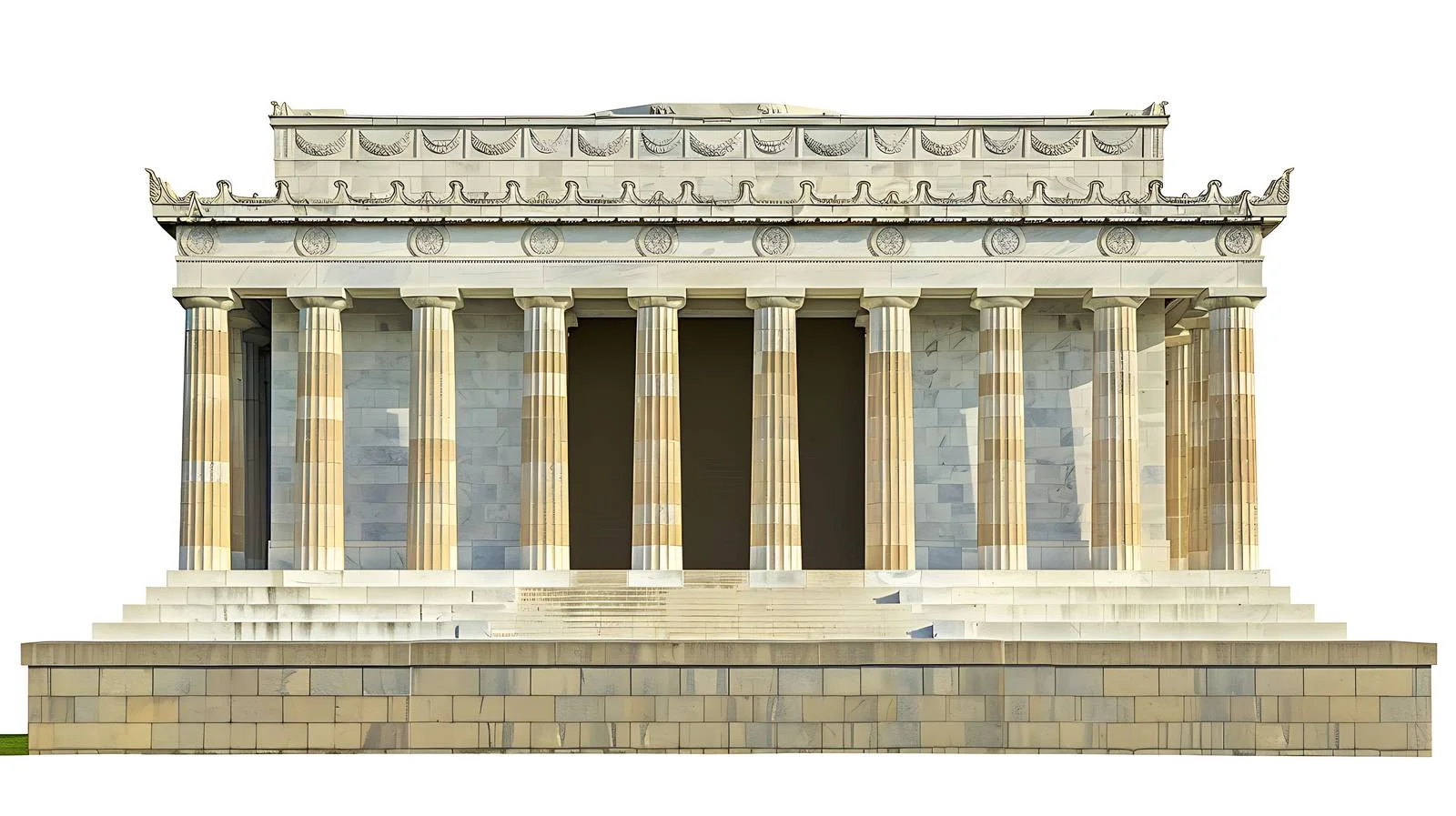 Lincoln Memorial in Washington D.C. on White — free download from Dotvec