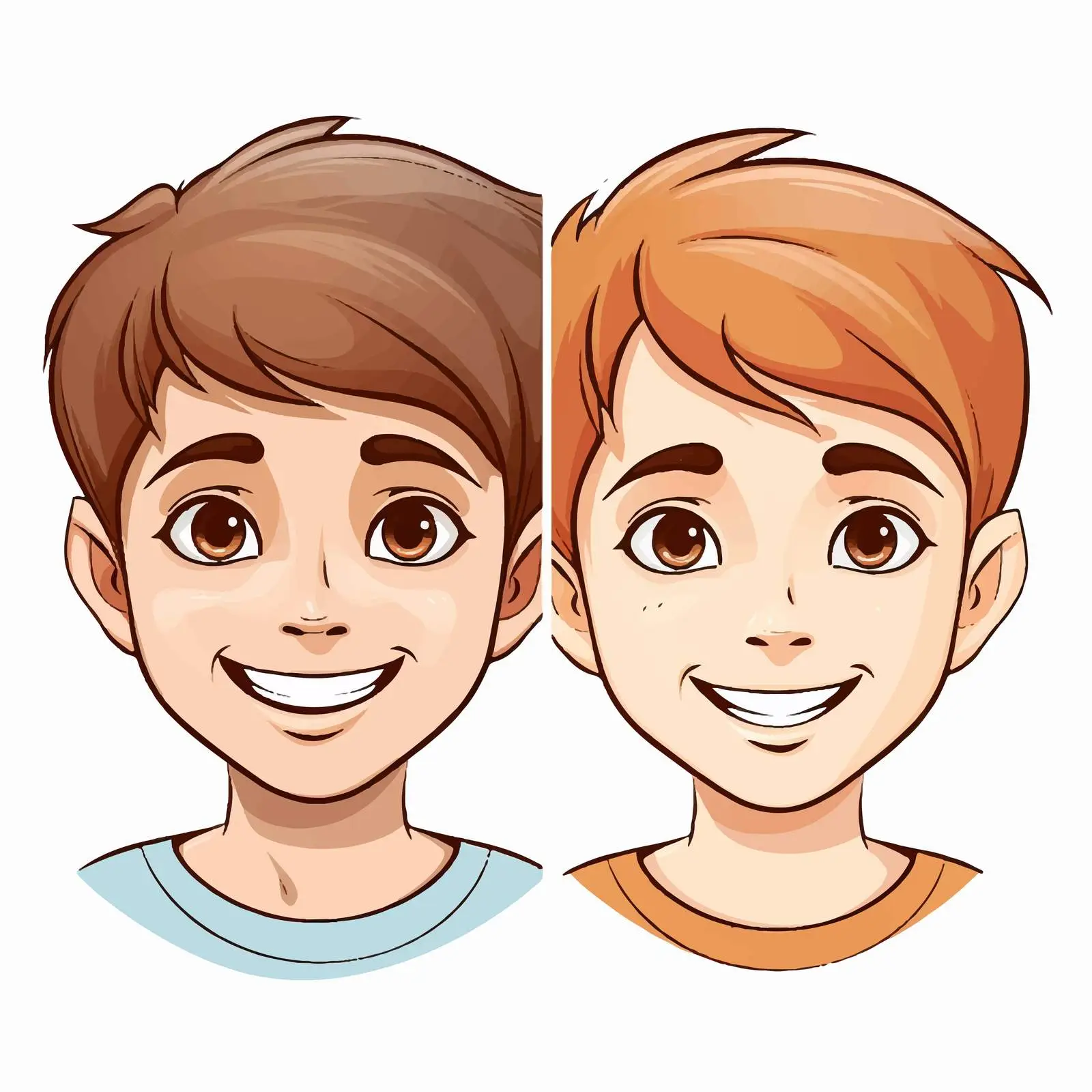 Happy Child's Face Vector Art — free download from Dotvec