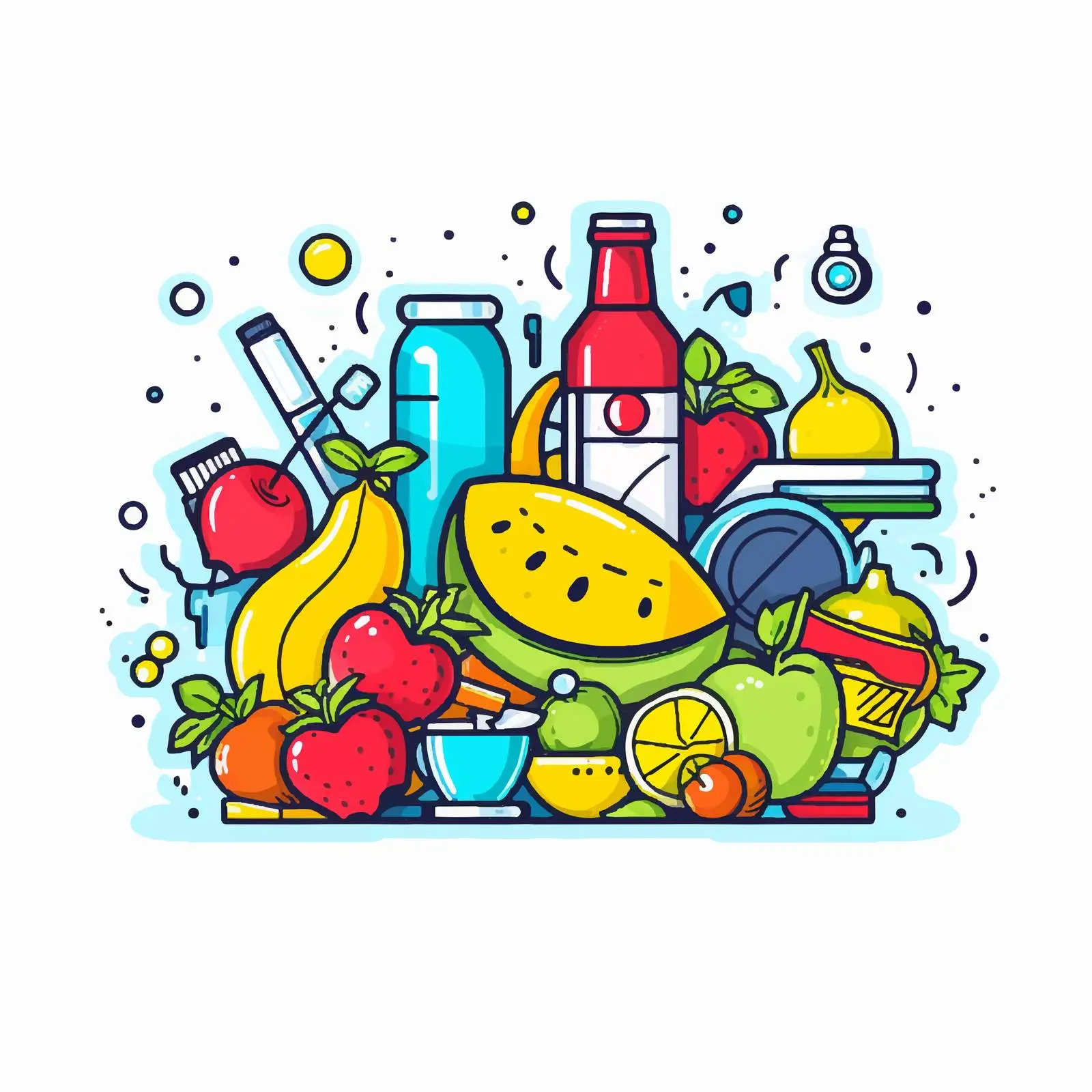 Healthy Lifestyle Sport Vector Illustration — free download from Dotvec