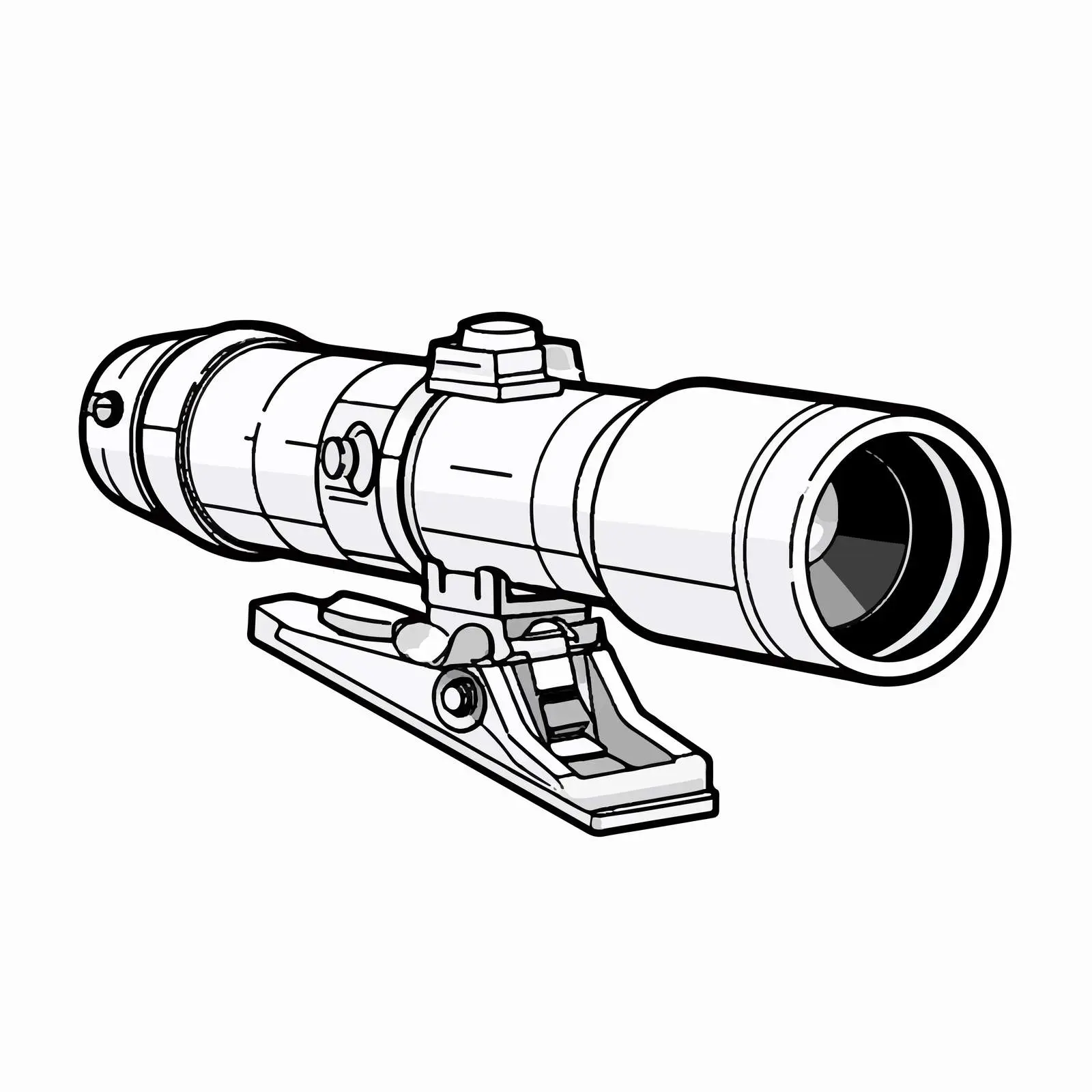 Line Art Optical Equipment on White Background — free download from Dotvec