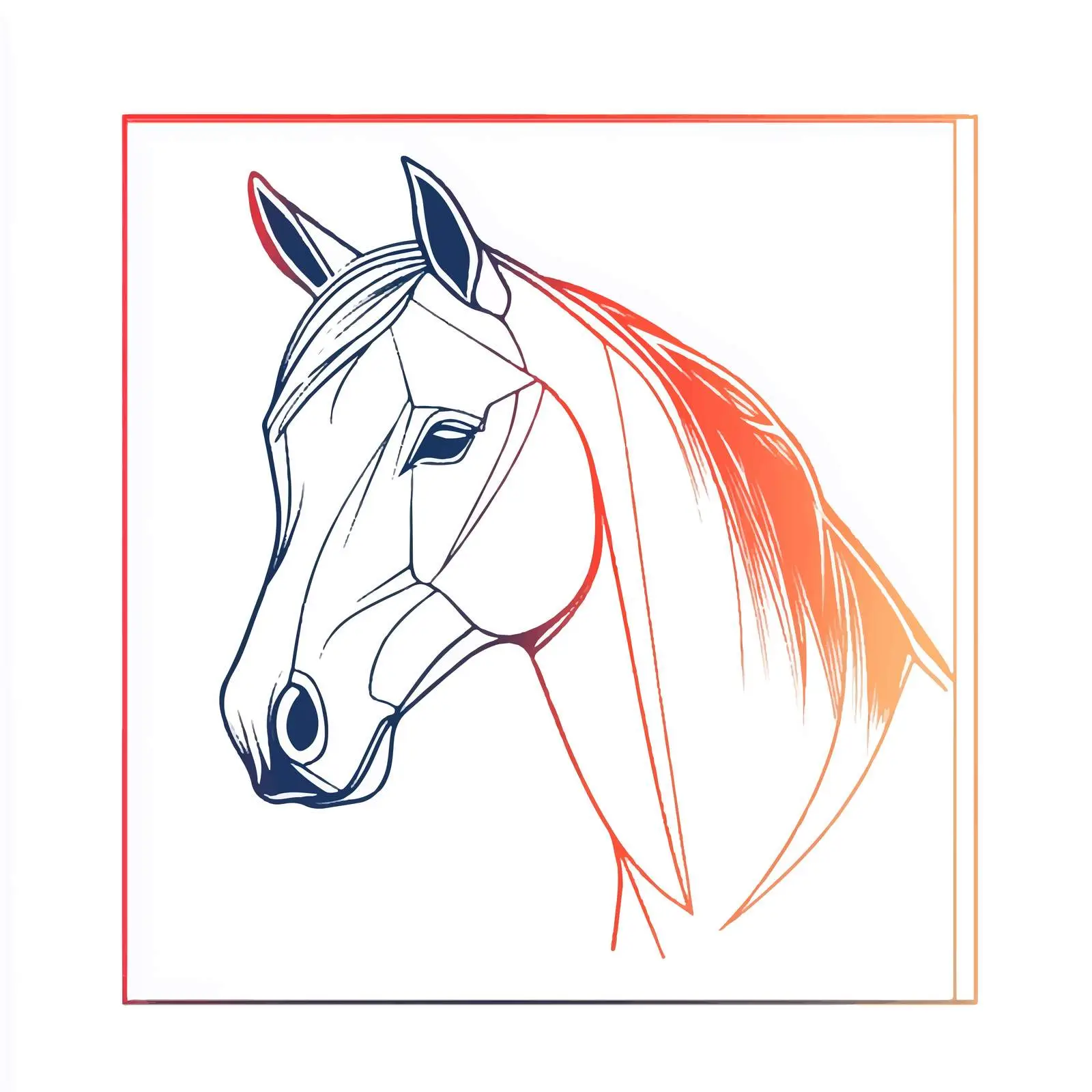 Modern Horse Vector Icon on White Background — free download from Dotvec