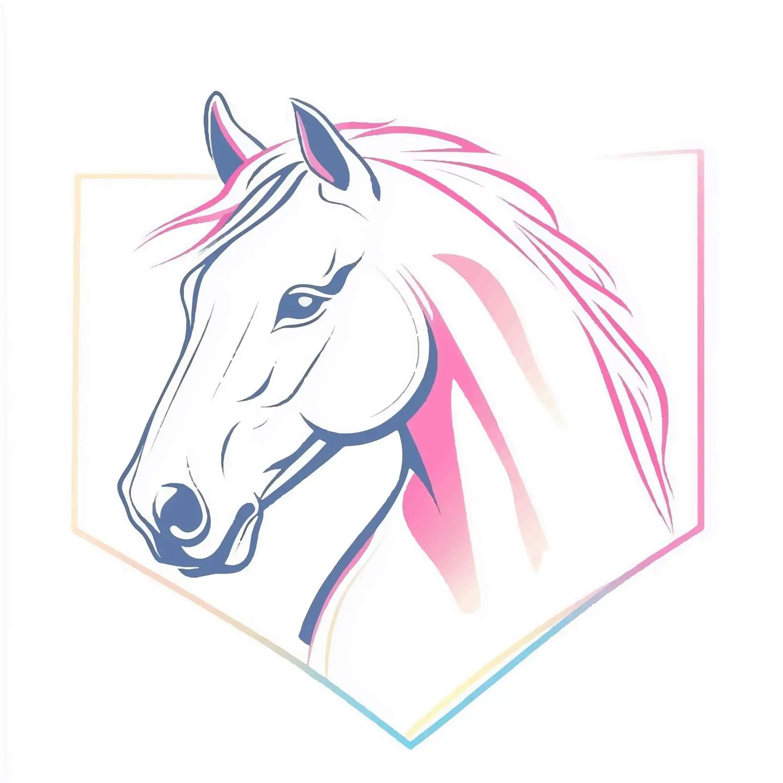 Modern Horse Icon on White Background – free stallion image from Dotvec