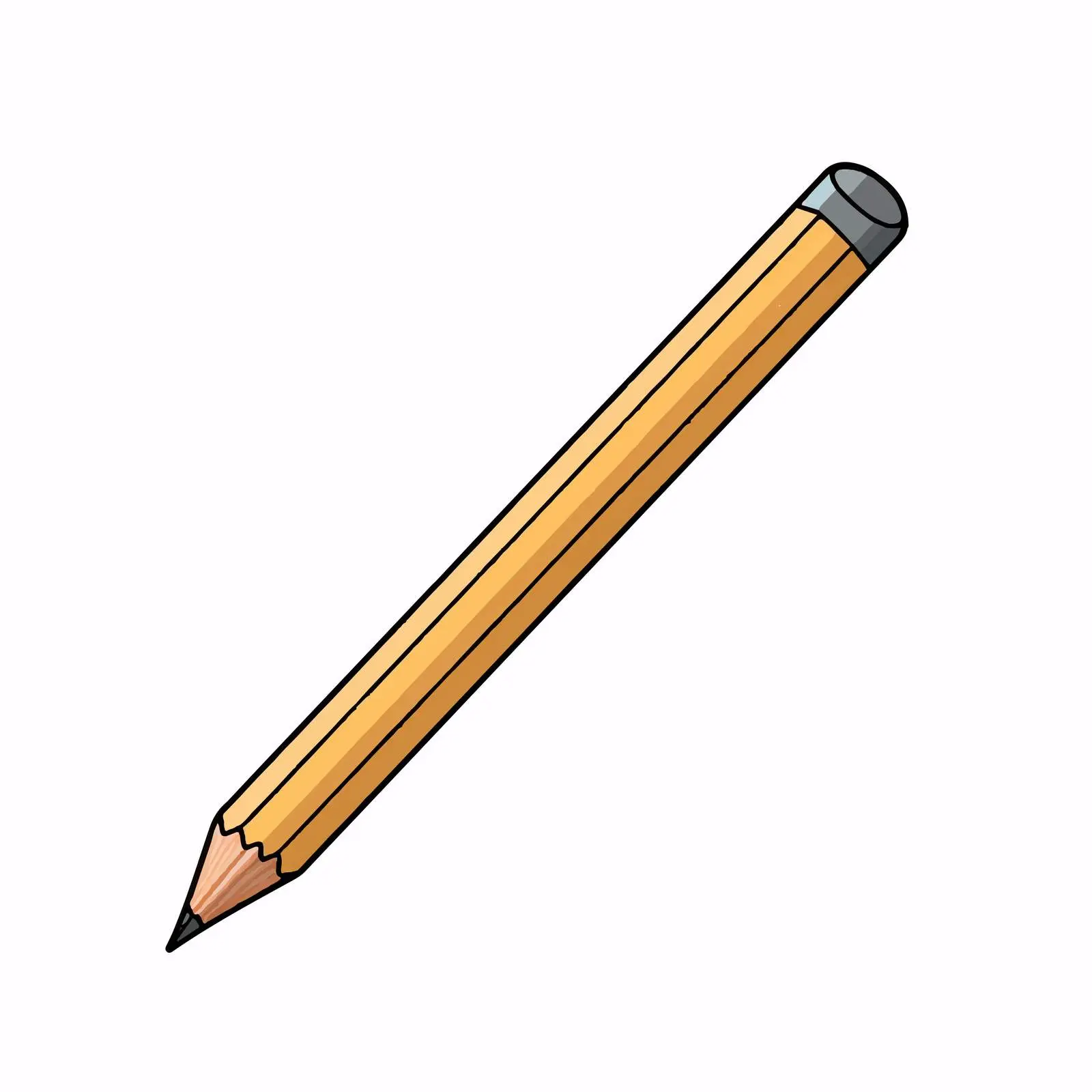 Cartoon Pencil Vector Illustration — free download from Dotvec