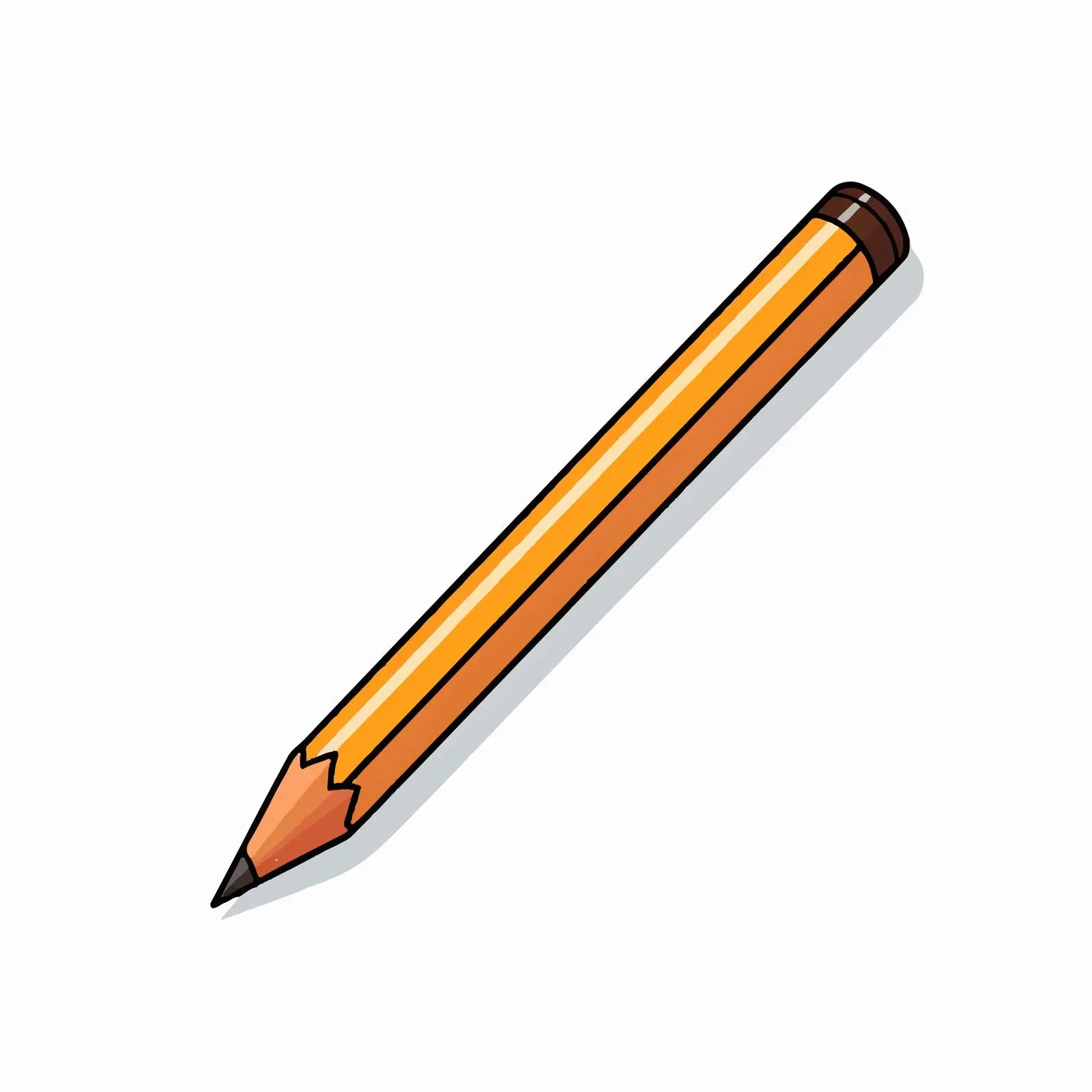 Cartoon Pencil Line Vector Illustration — free download from Dotvec