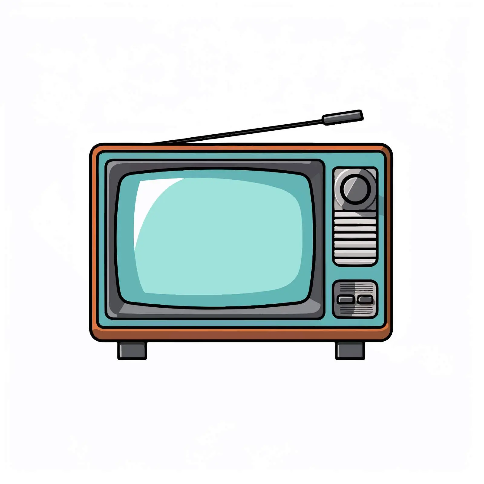 Line TV Vector Illustration on White Background – free entertainment vector image from Dotvec