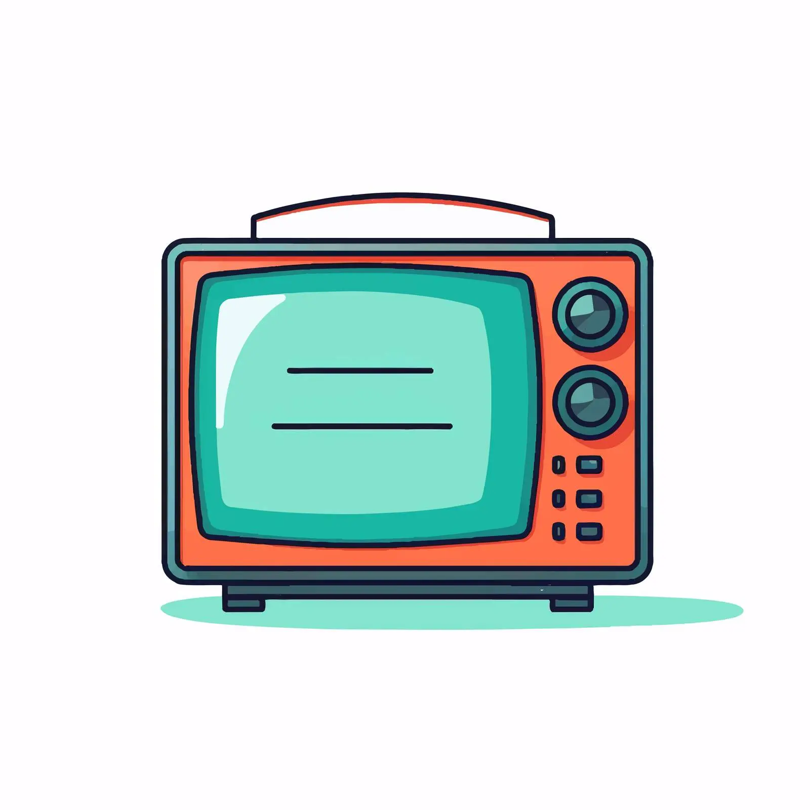 Line TV Vector Illustration on White Background — free download from Dotvec