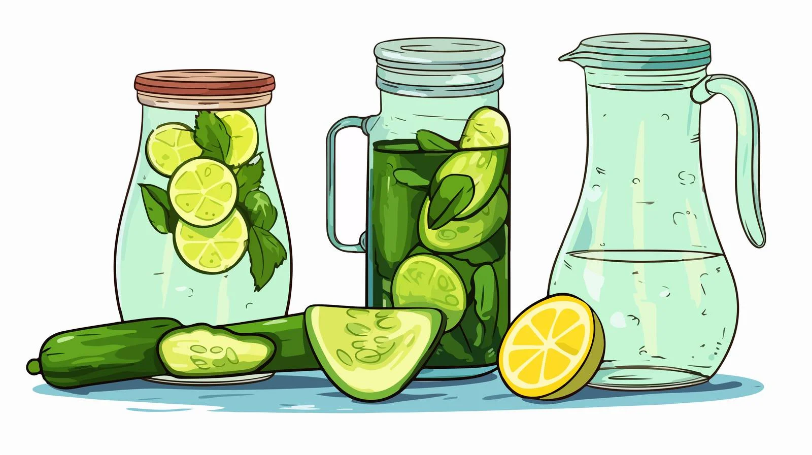 Elegant Line Art Glass Vessels Collection — free download from Dotvec