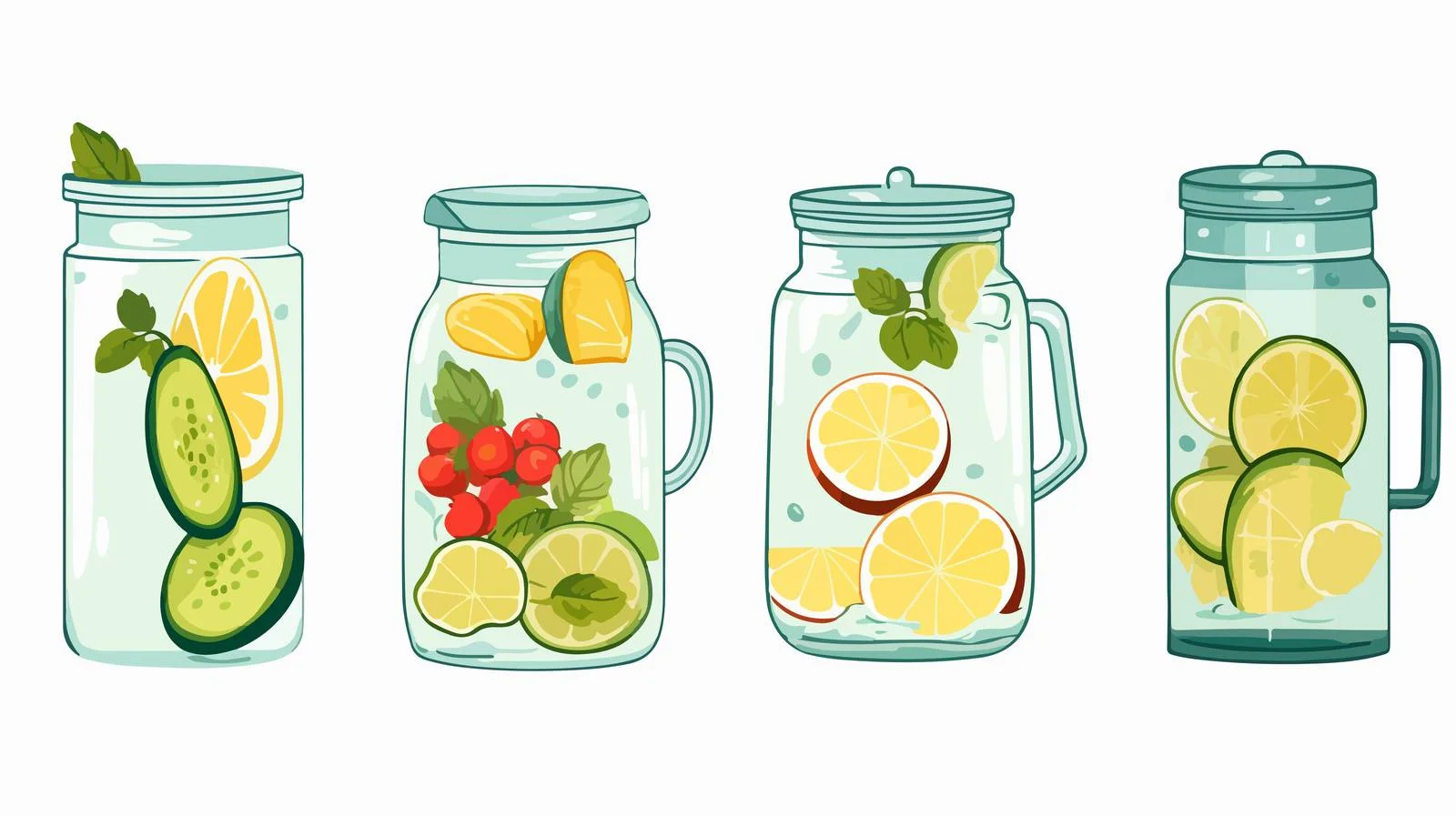 Elegant Glassware Collection: Bottle, Jug, and Flask — free download from Dotvec