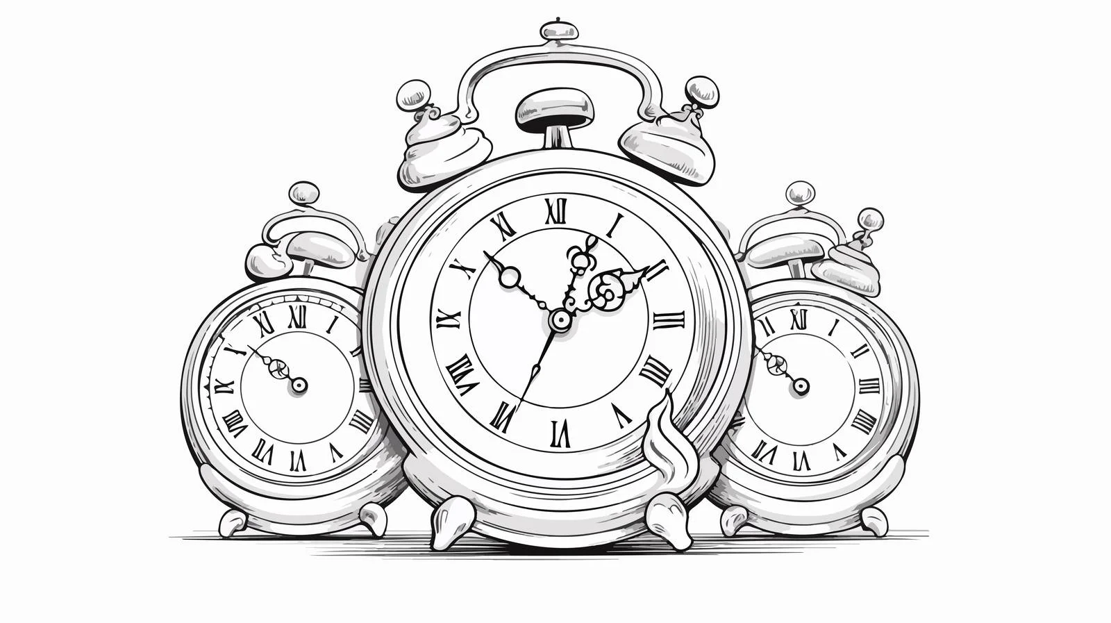 Cartoon Alarm Clock Illustration — free download from Dotvec