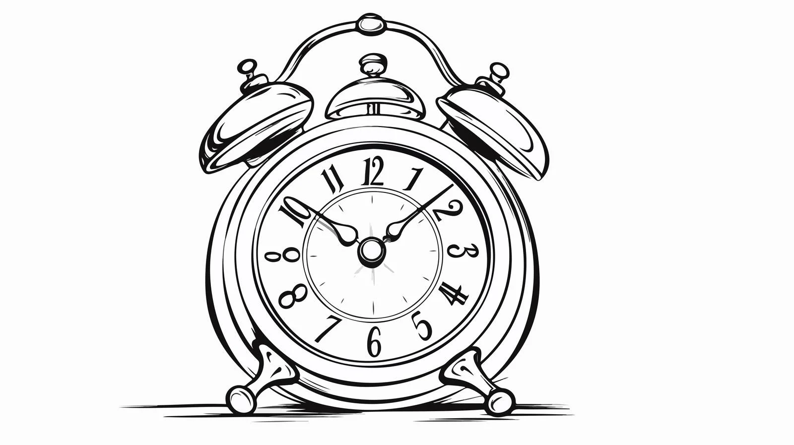 Cartoon Alarm Clock Illustration — free download from Dotvec