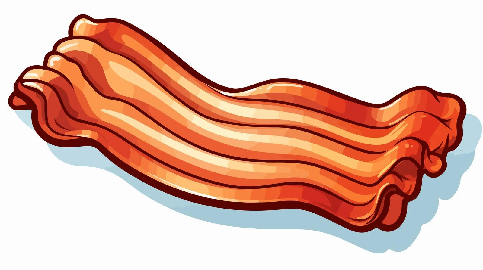 Cartoon Bacon Line Drawing — free download from Dotvec
