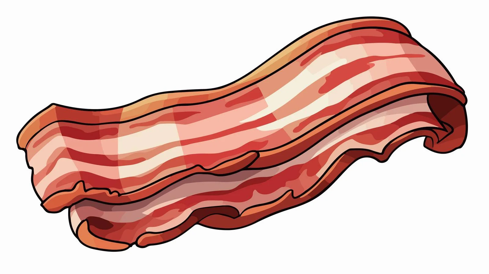 Cartoon Bacon Stock Vector Illustration — free download from Dotvec