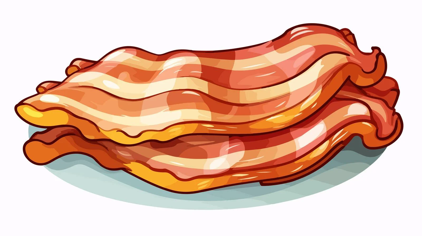 Cartoon Bacon Vector Illustration — free download from Dotvec