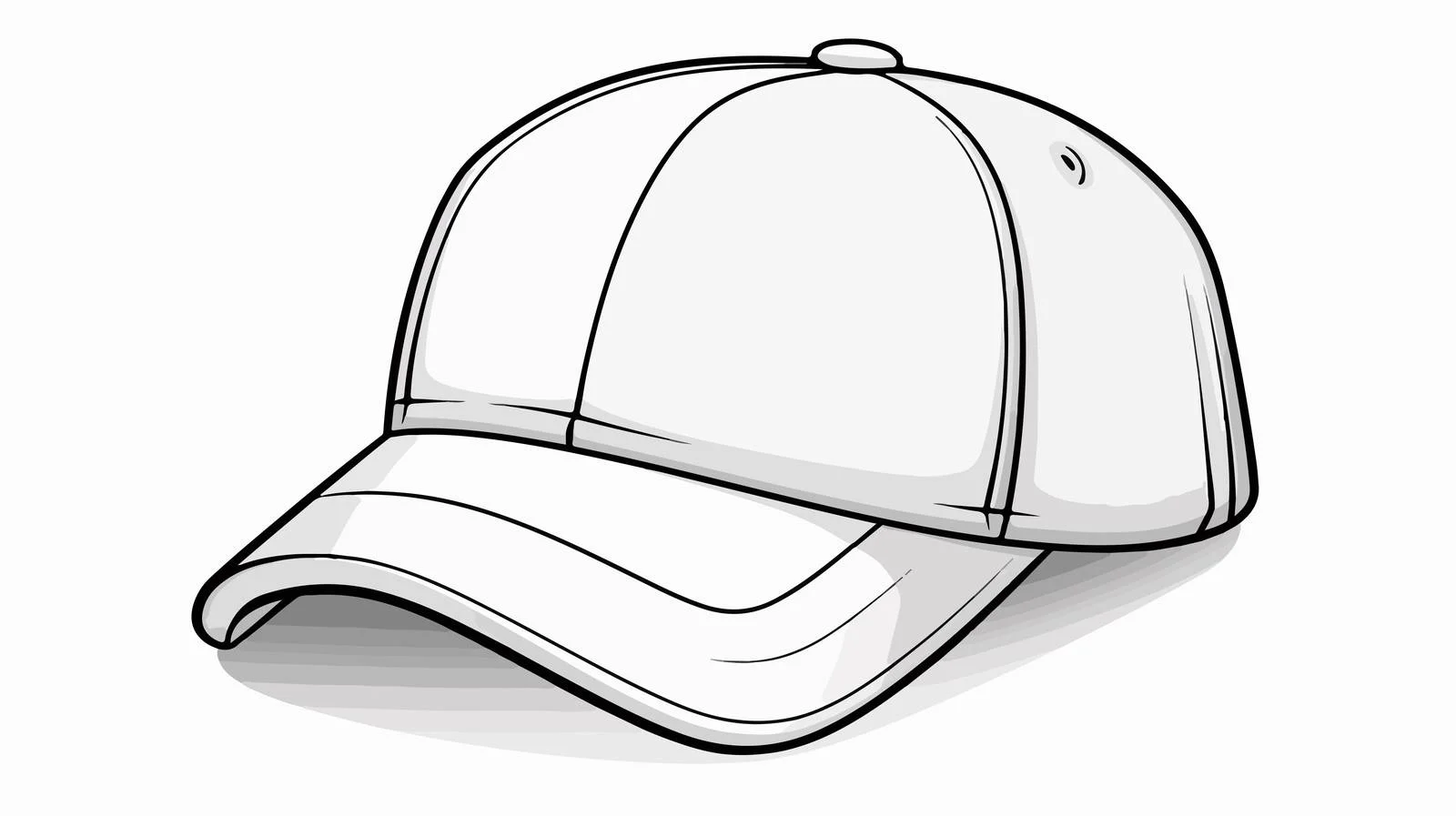 Cartoon Baseball Cap Line Drawing Illustration — free download from Dotvec