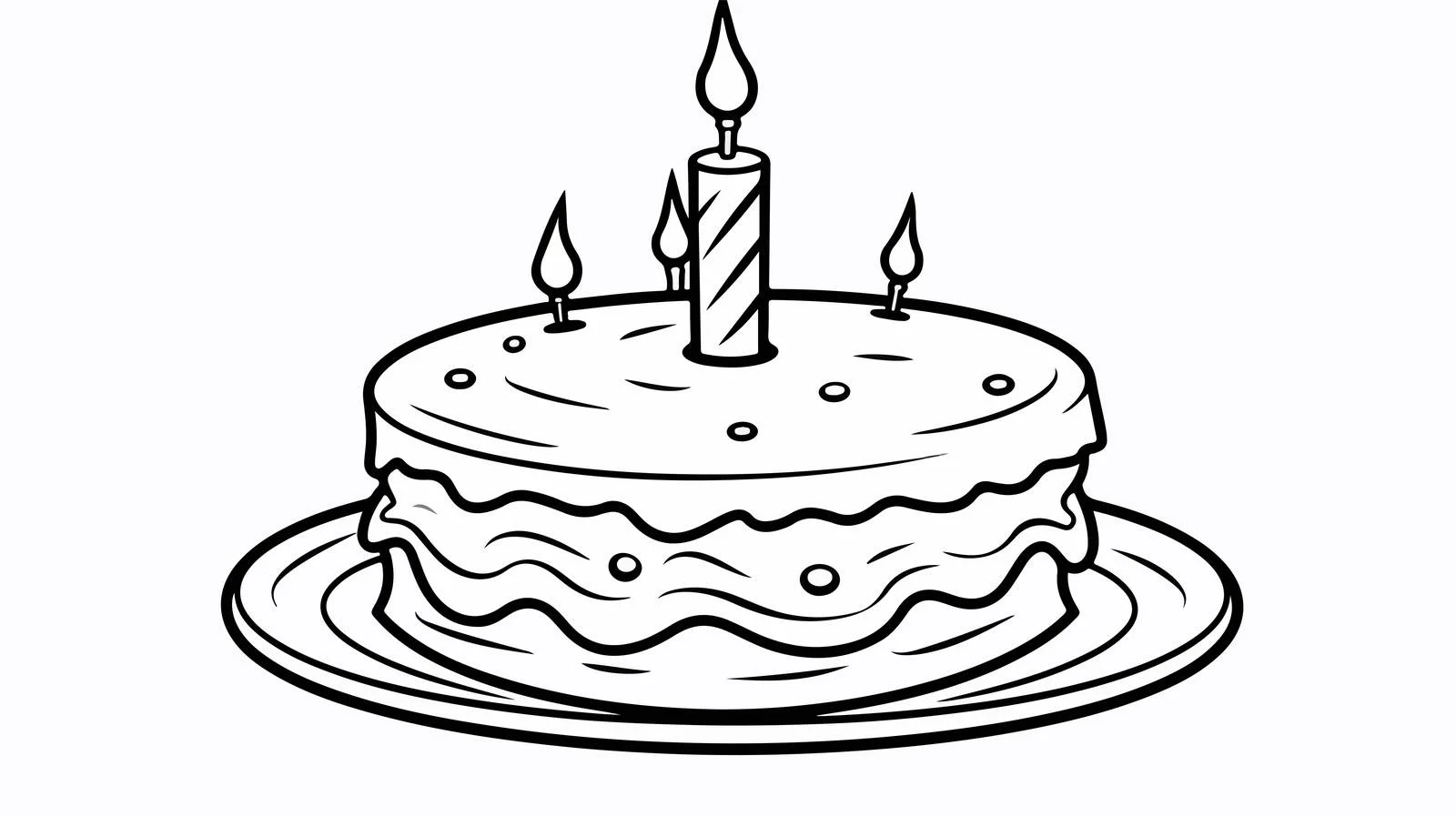 Cartoon Birthday Cake Illustration — free download from Dotvec