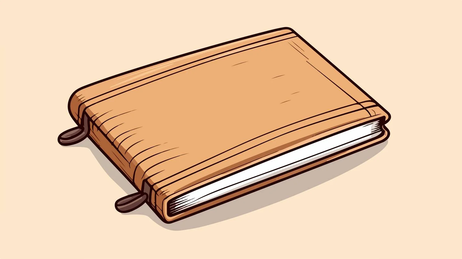 Brown Cartoon Diary Stock Vector Illustration — free download from Dotvec