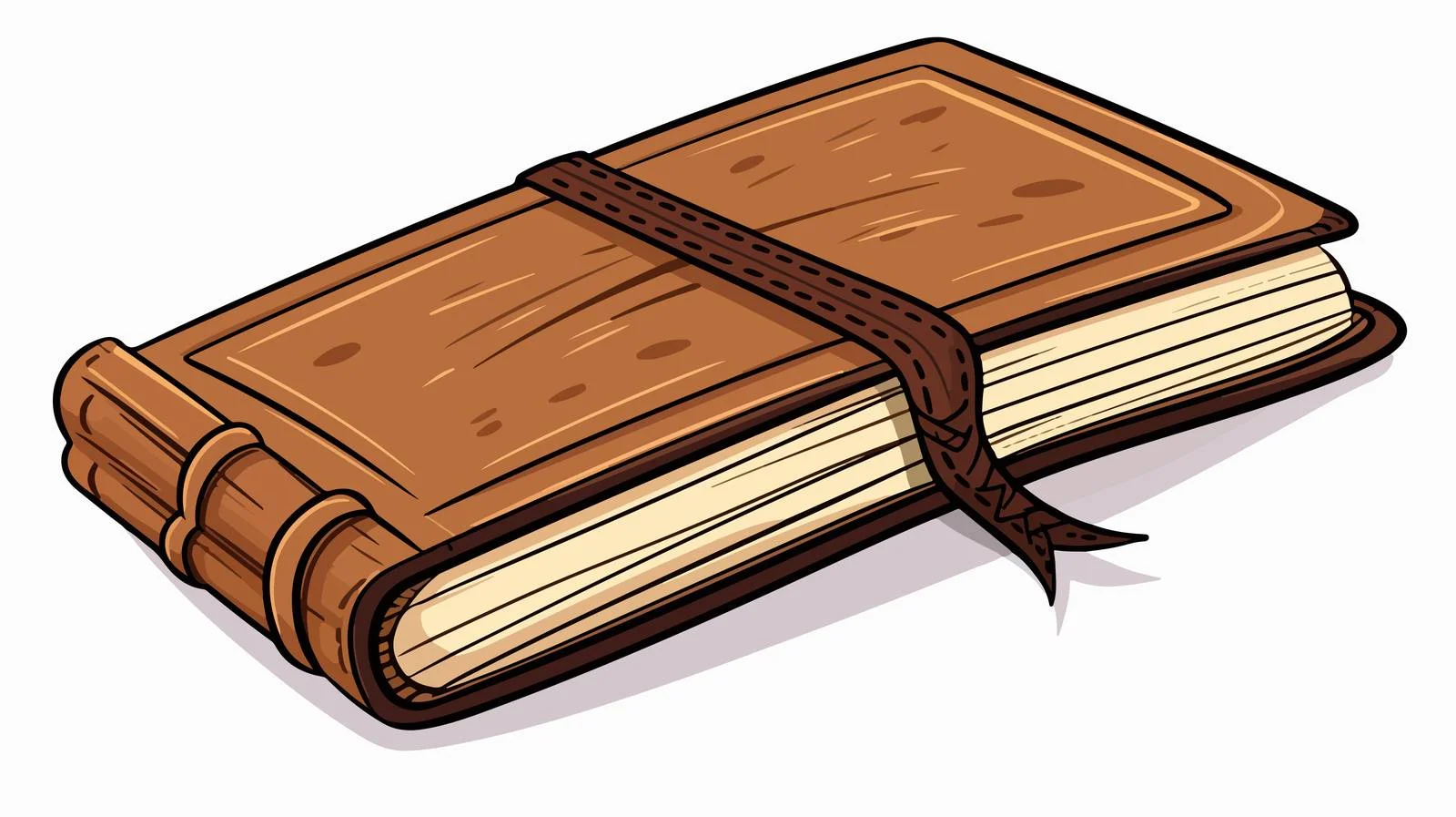 Cartoon Brown Diary Vector Illustration — free download from Dotvec