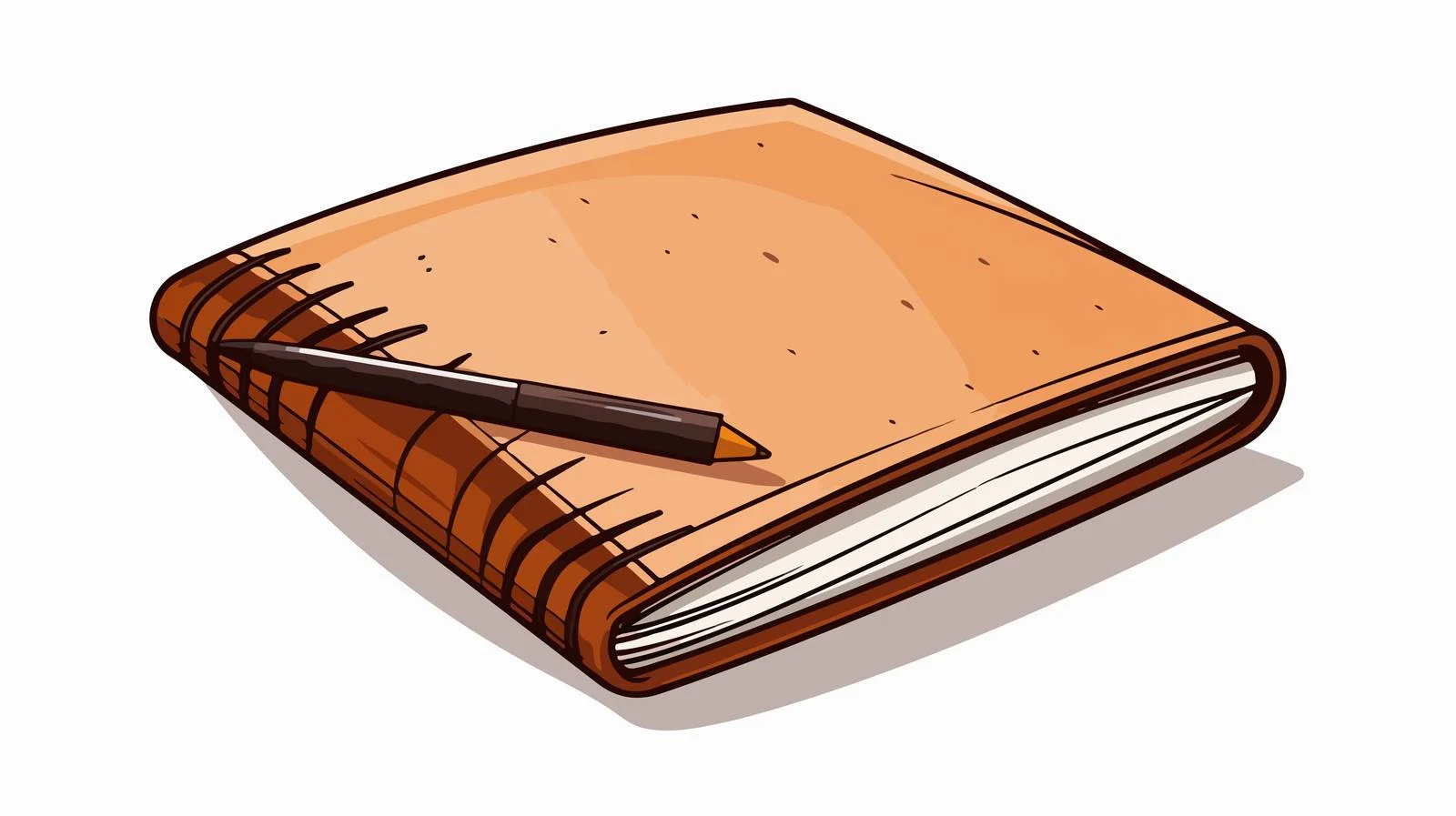 Brown Diary Cartoon Stock Vector Drawing — free download from Dotvec