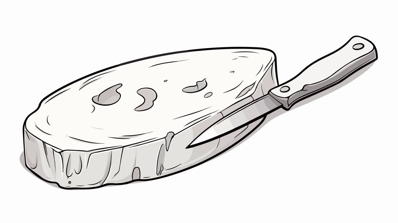 Cartoon Butter and Knife Illustration — free download from Dotvec