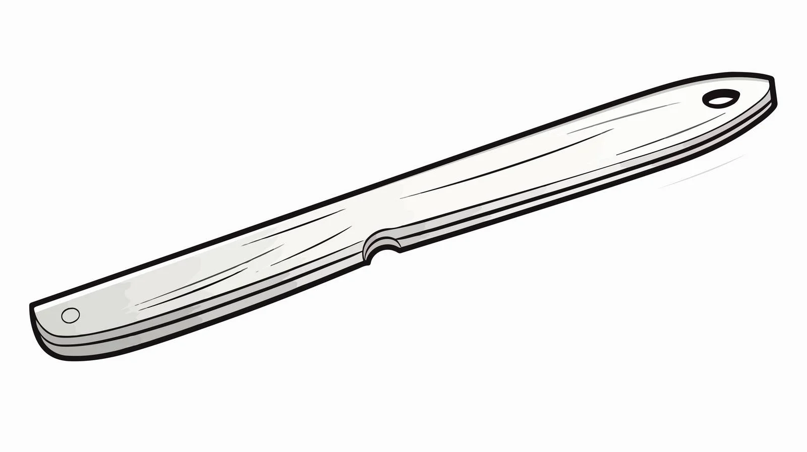 Cartoon Butter Knife Line Drawing Vector — free download from Dotvec