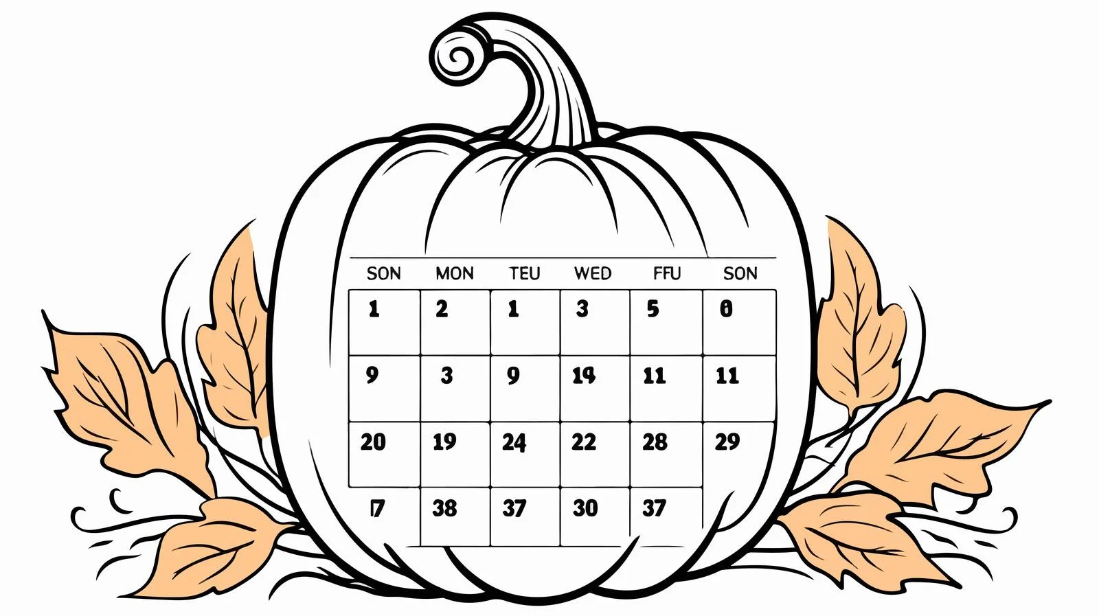 Cartoon November Calendar Illustration — free download from Dotvec