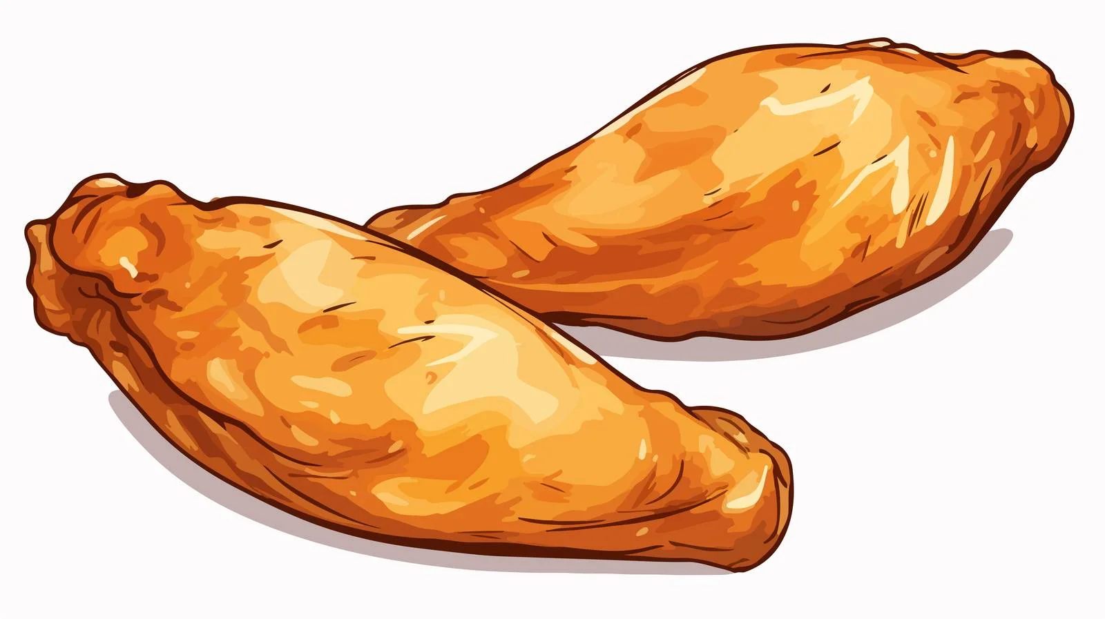 Cartoon Cooked Chicken Leg Vector Illustration — free download from Dotvec