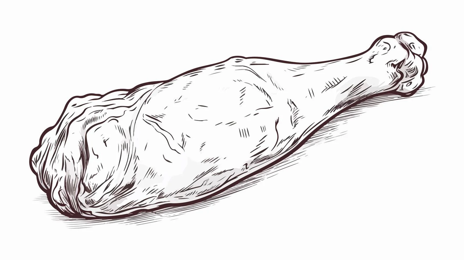 Cartoon Cooked Chicken Leg Vector Illustration — free download from Dotvec