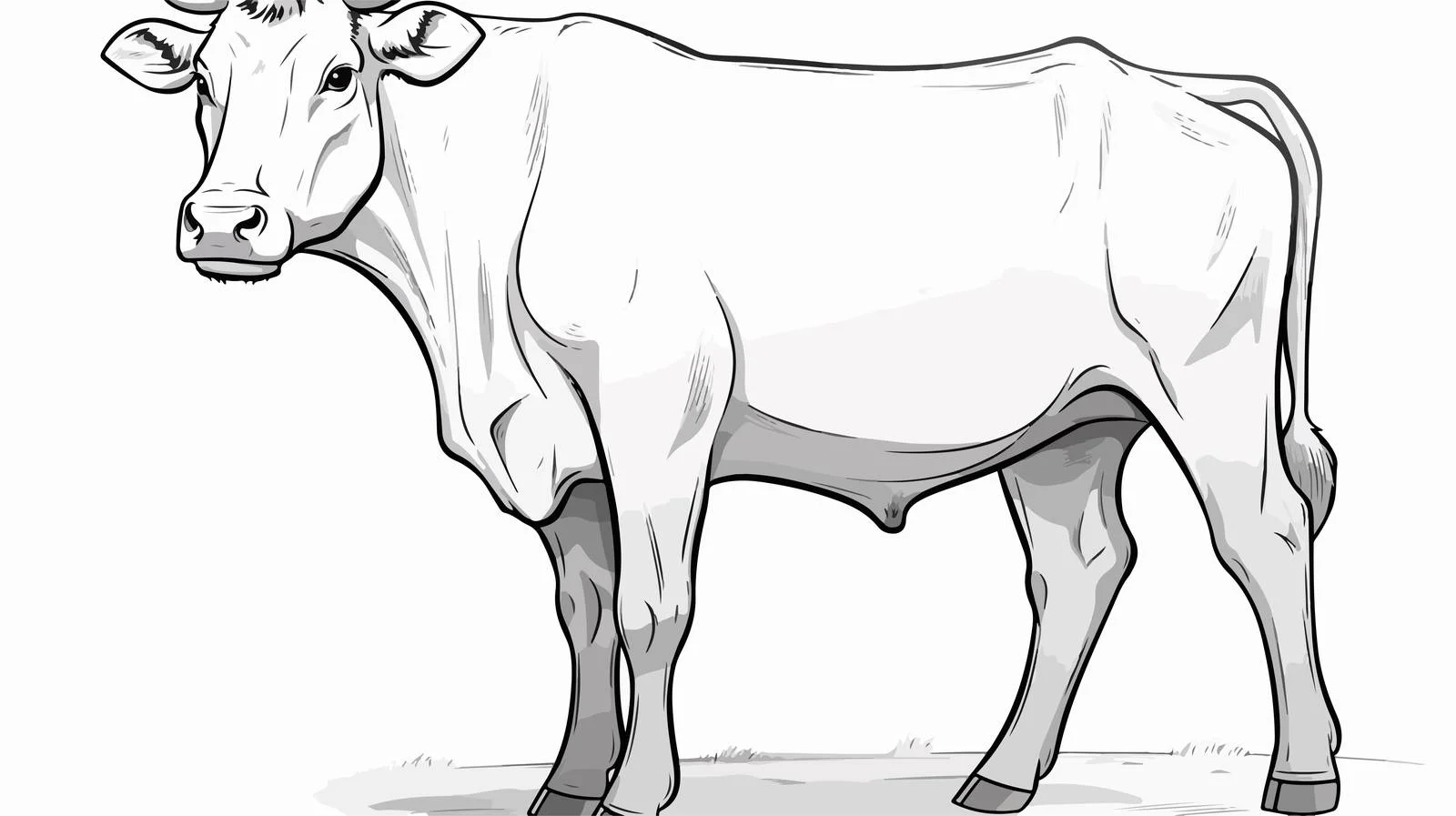 Charming Cartoon Farm Cow Illustration — free download from Dotvec