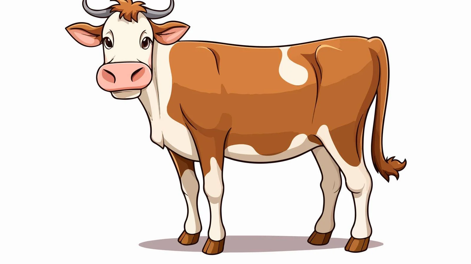 Cartoon Farm Cow Vector Illustration — free download from Dotvec