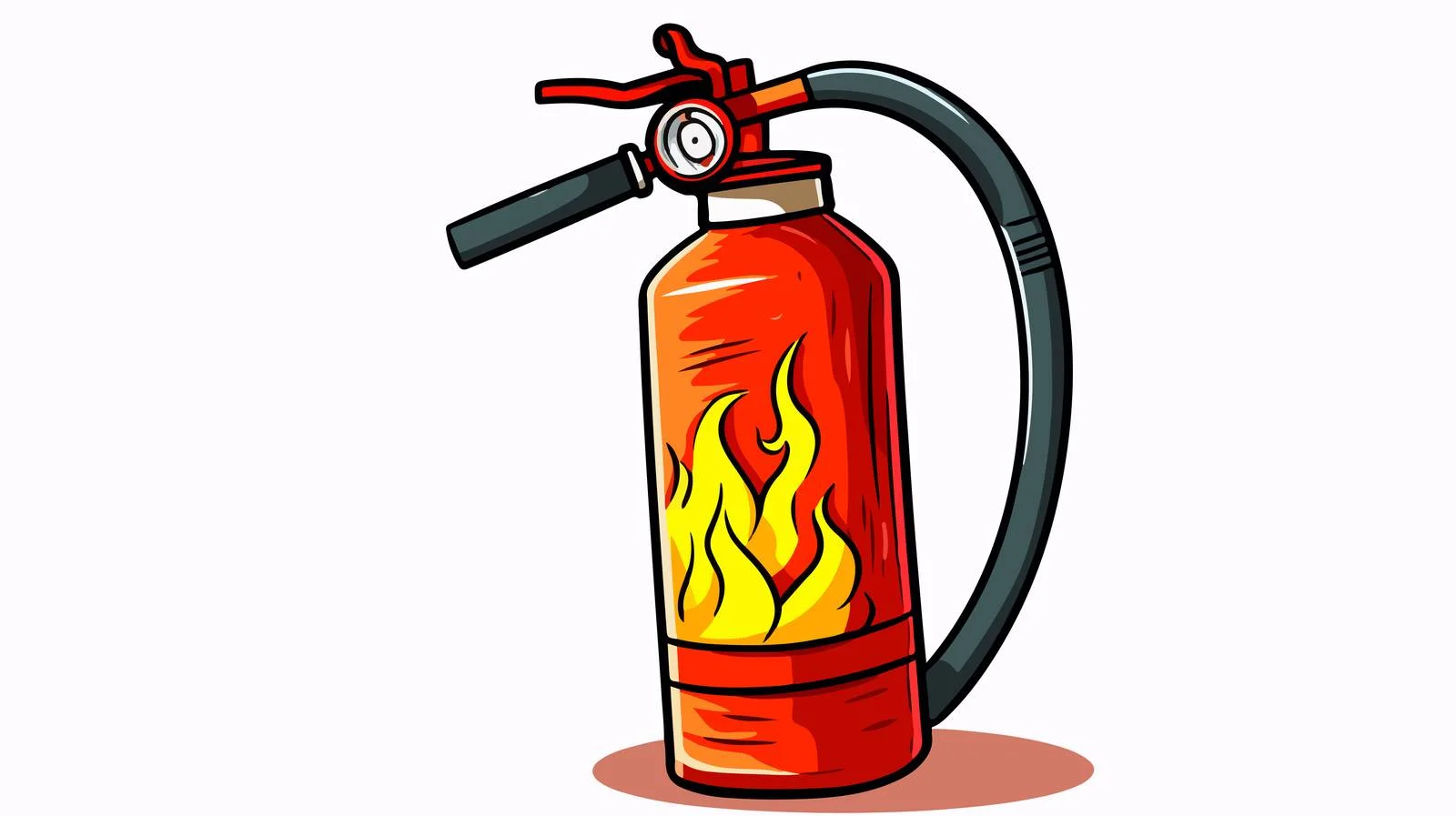 Cartoon Fire Extinguisher Vector Illustration — free download from Dotvec