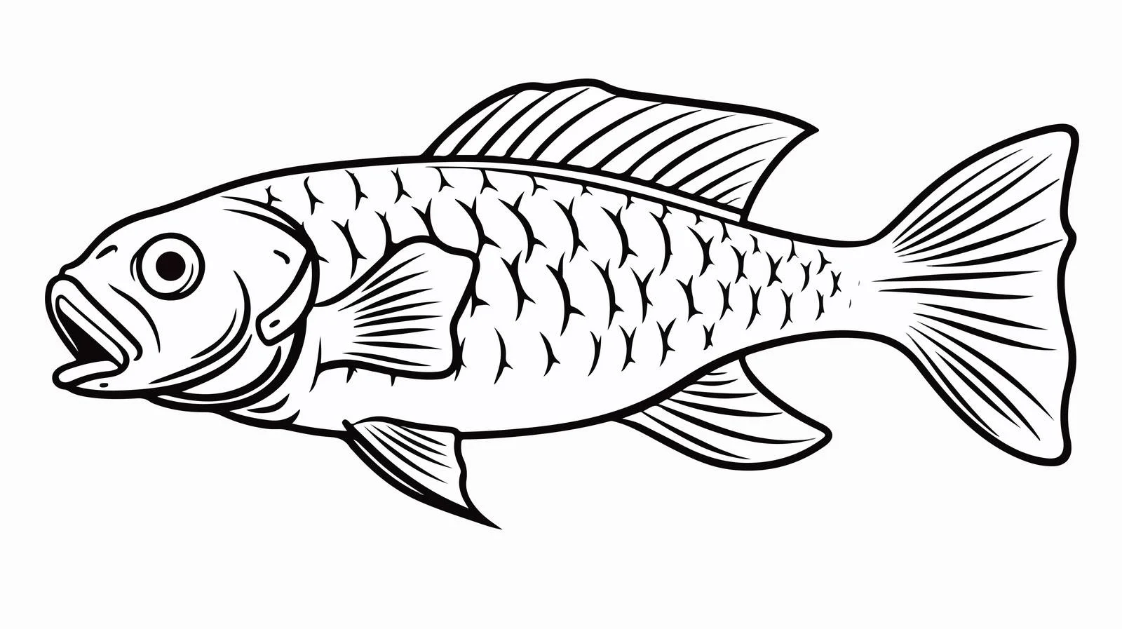 Cartoon Fish Bones Illustration — free download from Dotvec