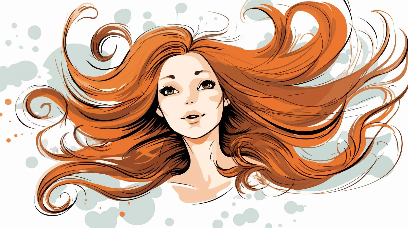 Playful Cartoon Girl Line Drawing — free download from Dotvec