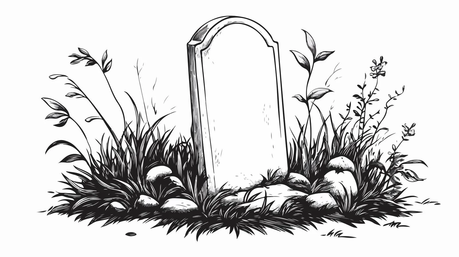 Cartoon Grave Stone Vector Illustration — free download from Dotvec