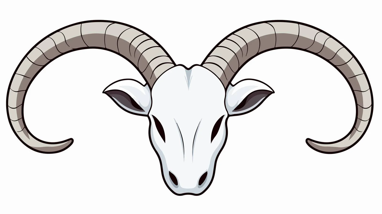 Cartoon Horns Line Drawing Illustration — free download from Dotvec