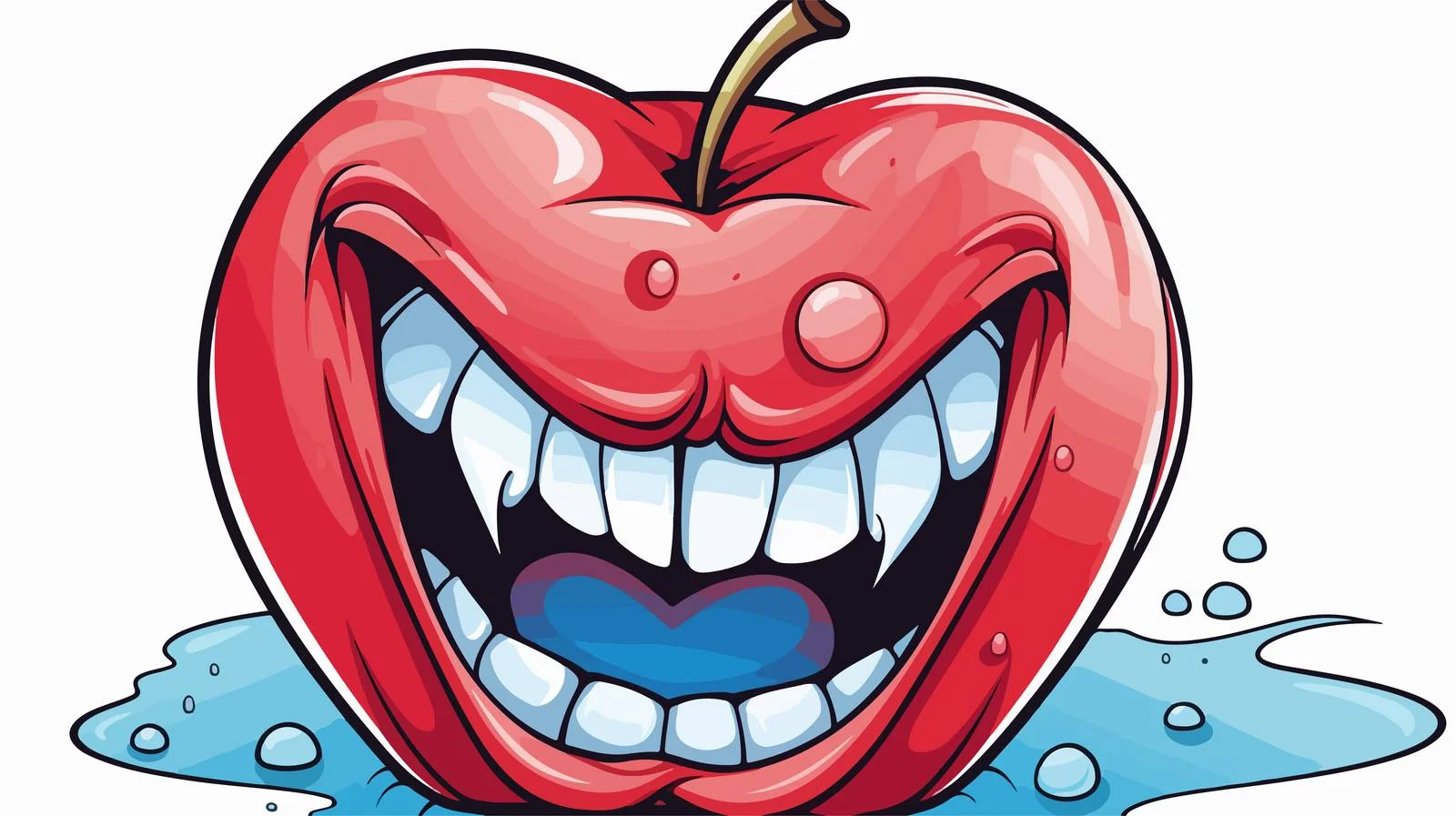 Detailed Bitten Apple Drawing — free download from Dotvec