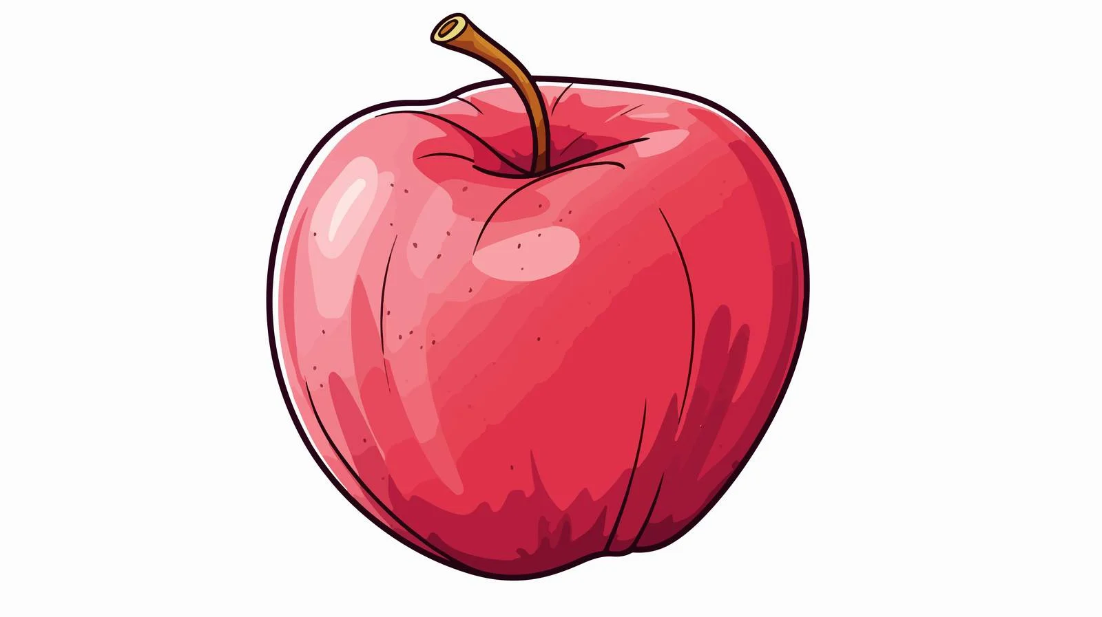 Juicy Bitten Apple Cartoon Vector Illustration — free download from Dotvec