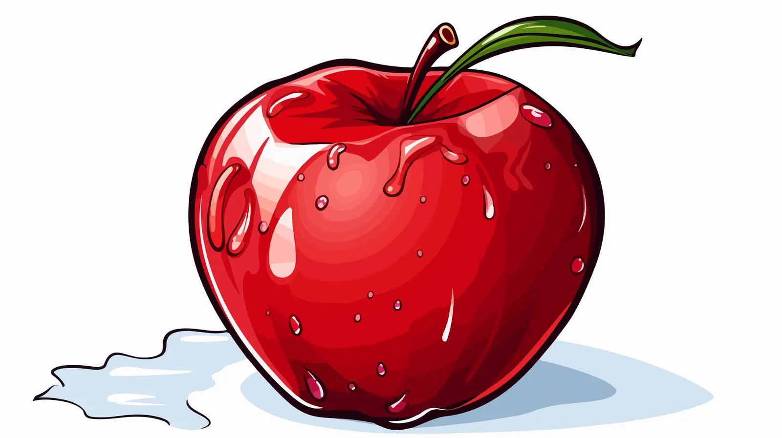 Juicy Bitten Apple Cartoon Vector Illustration — free download from Dotvec