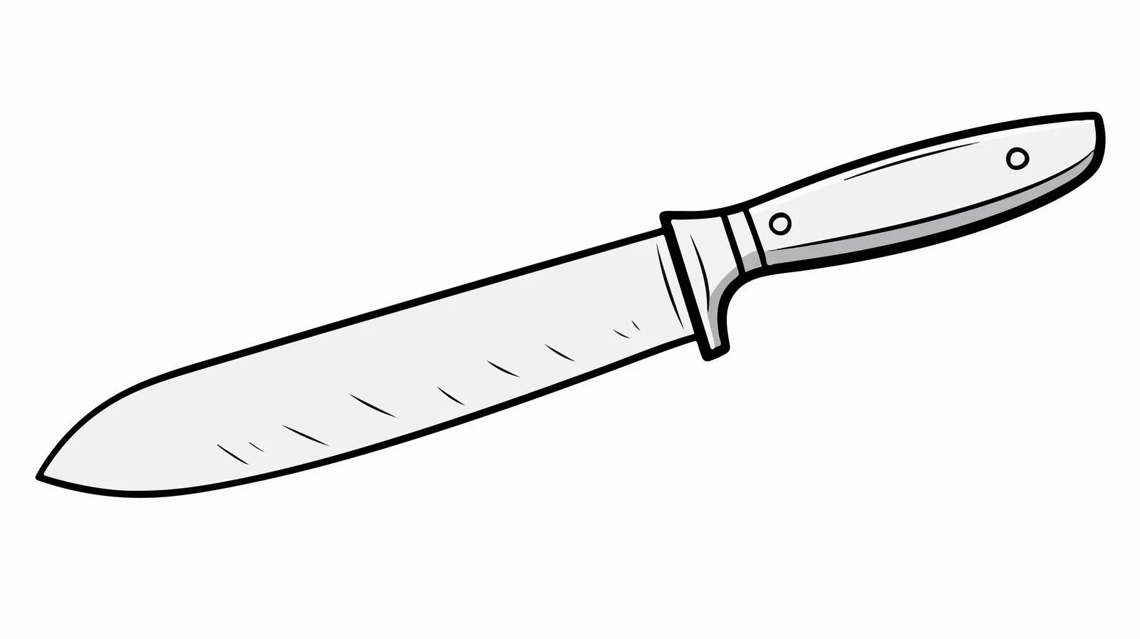 Cartoon Kitchen Knife Illustration — free download from Dotvec