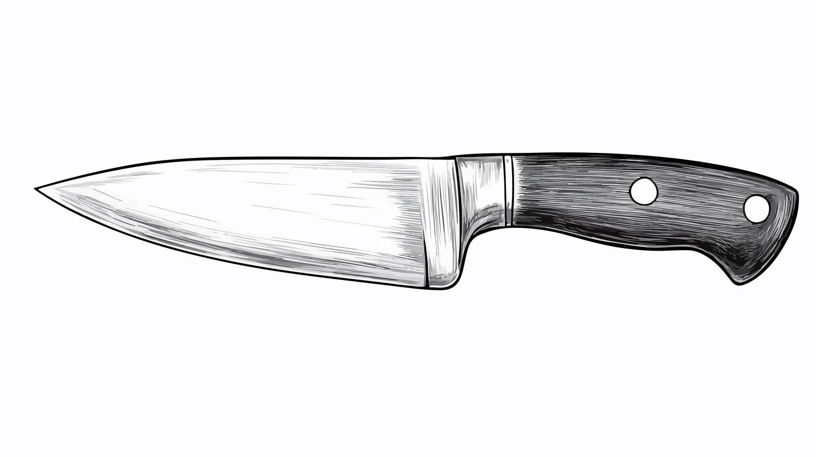 Kitchen Knife Cartoon Line Drawing Vector — free download from Dotvec