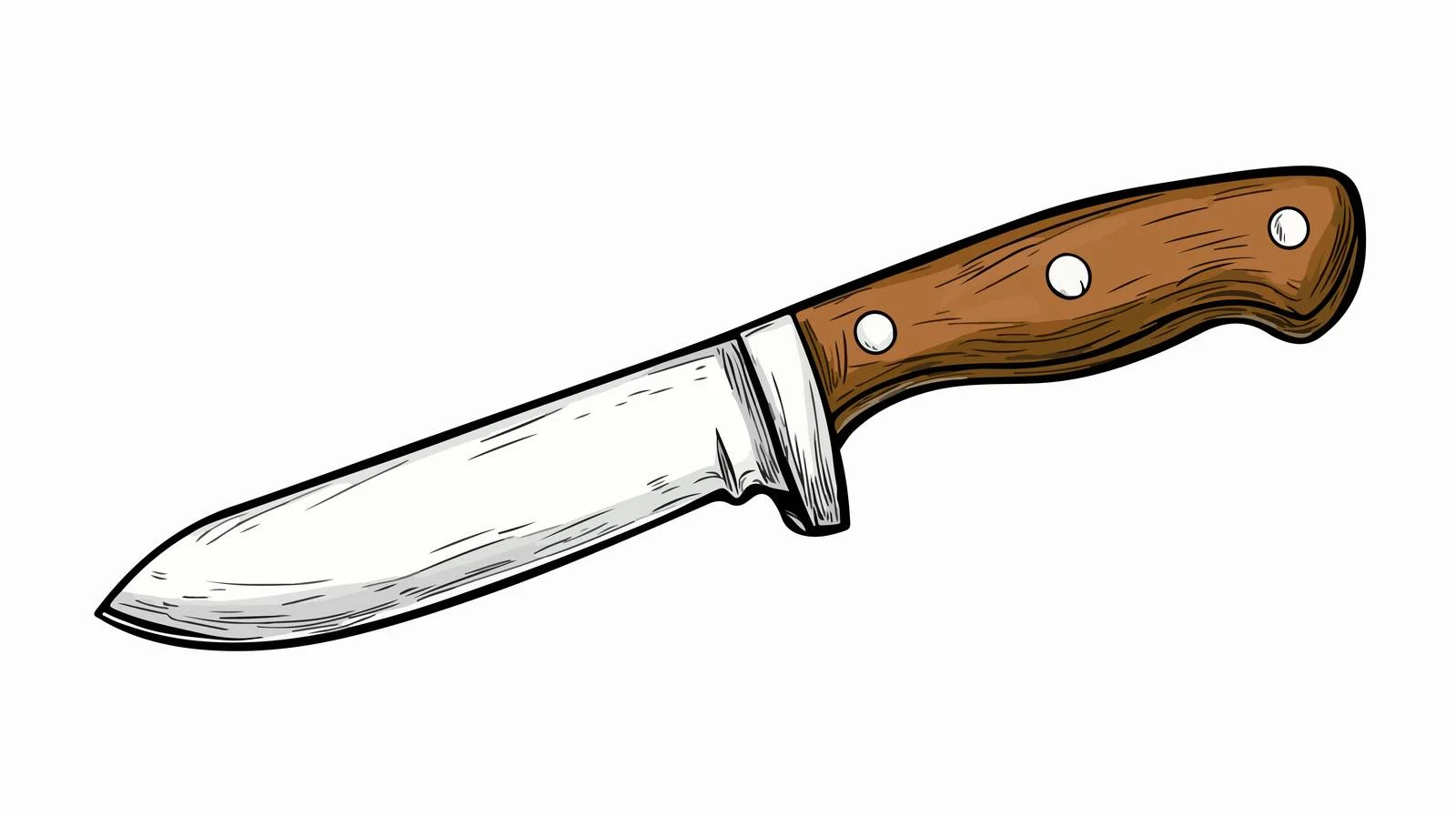 Cartoon Kitchen Knife Vector Illustration — free download from Dotvec