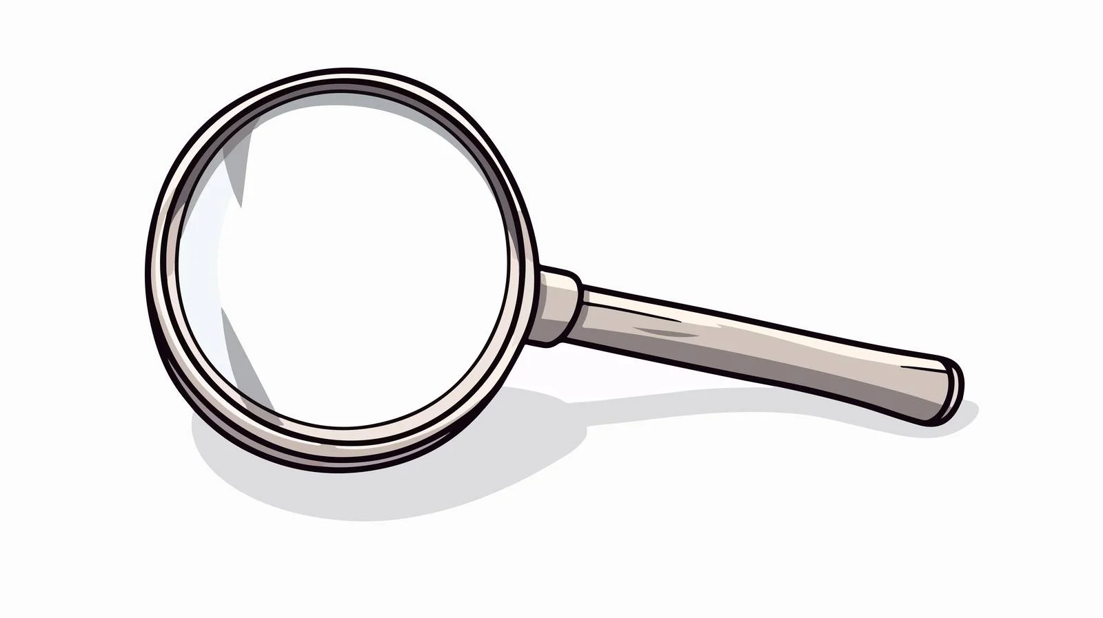 Cartoon Magnifying Glass Illustration — free download from Dotvec
