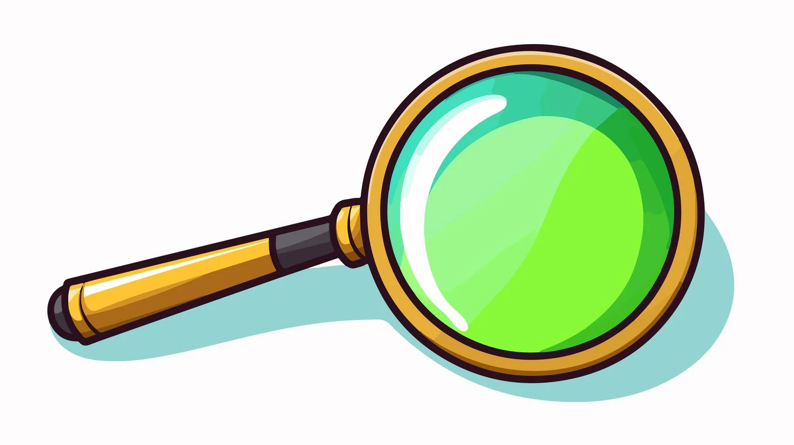 Cartoon Magnifying Glass Line Drawing Illustration — free download from Dotvec